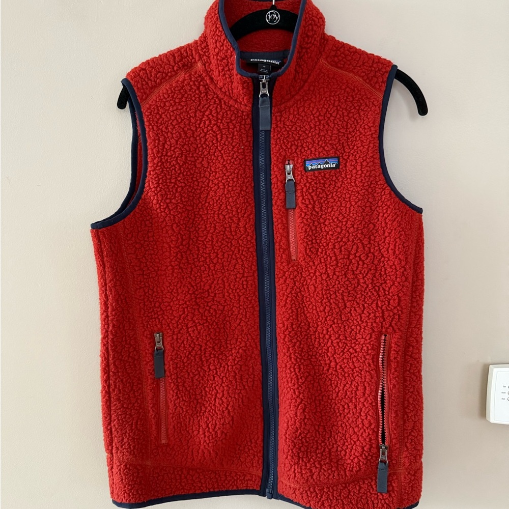 Patagonia Orange Red Fleece Vest